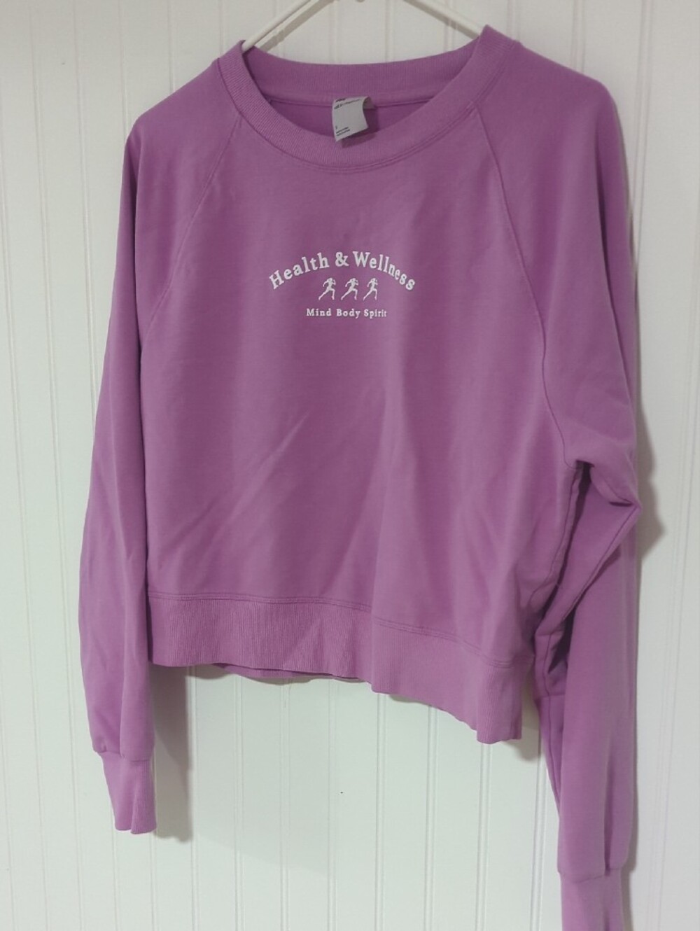 all in motion Lavender Crew Sweatshirt with Front Health & Wellness Logo - Picture 4 of 6